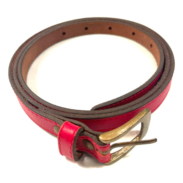 Victoria Red Square Buckle Belt