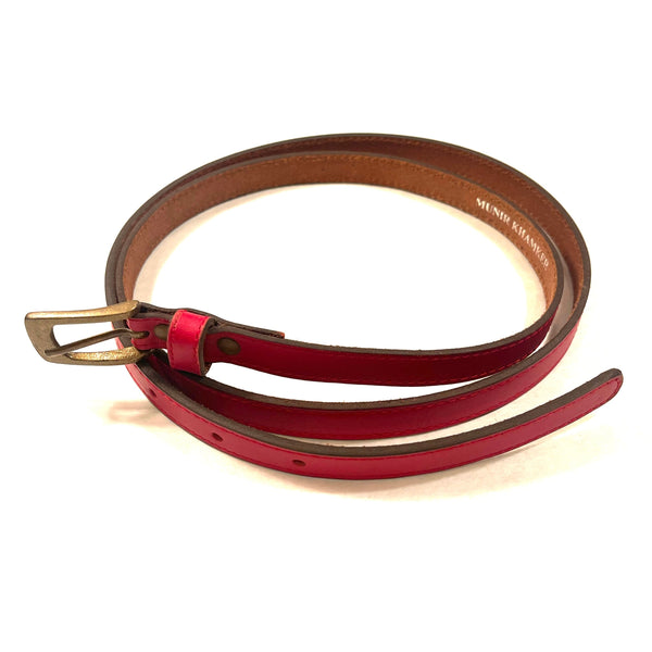 Victoria Red Square Buckle Belt