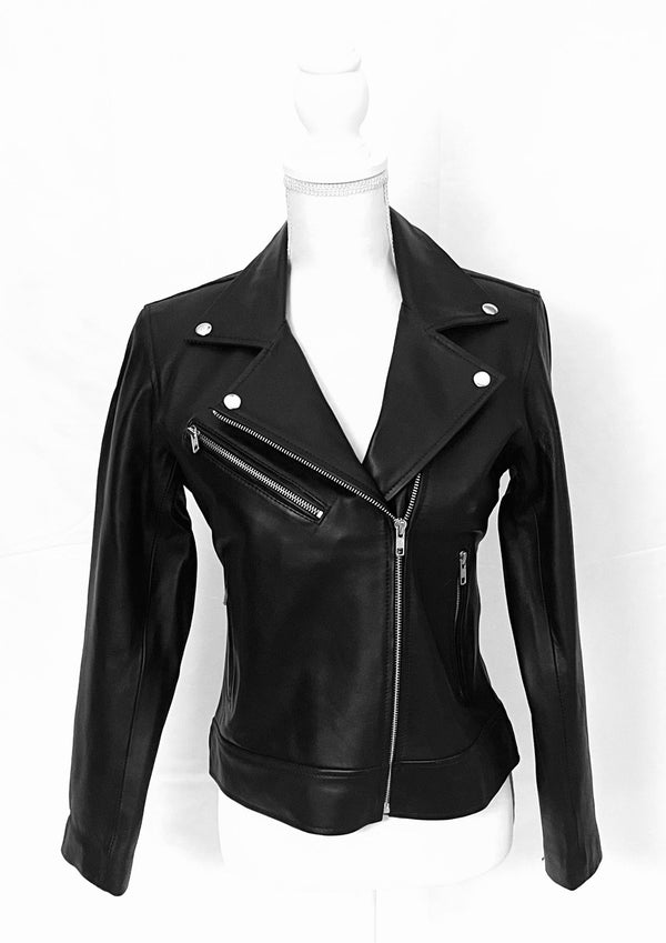 Julia Black Moto Leather Jacket