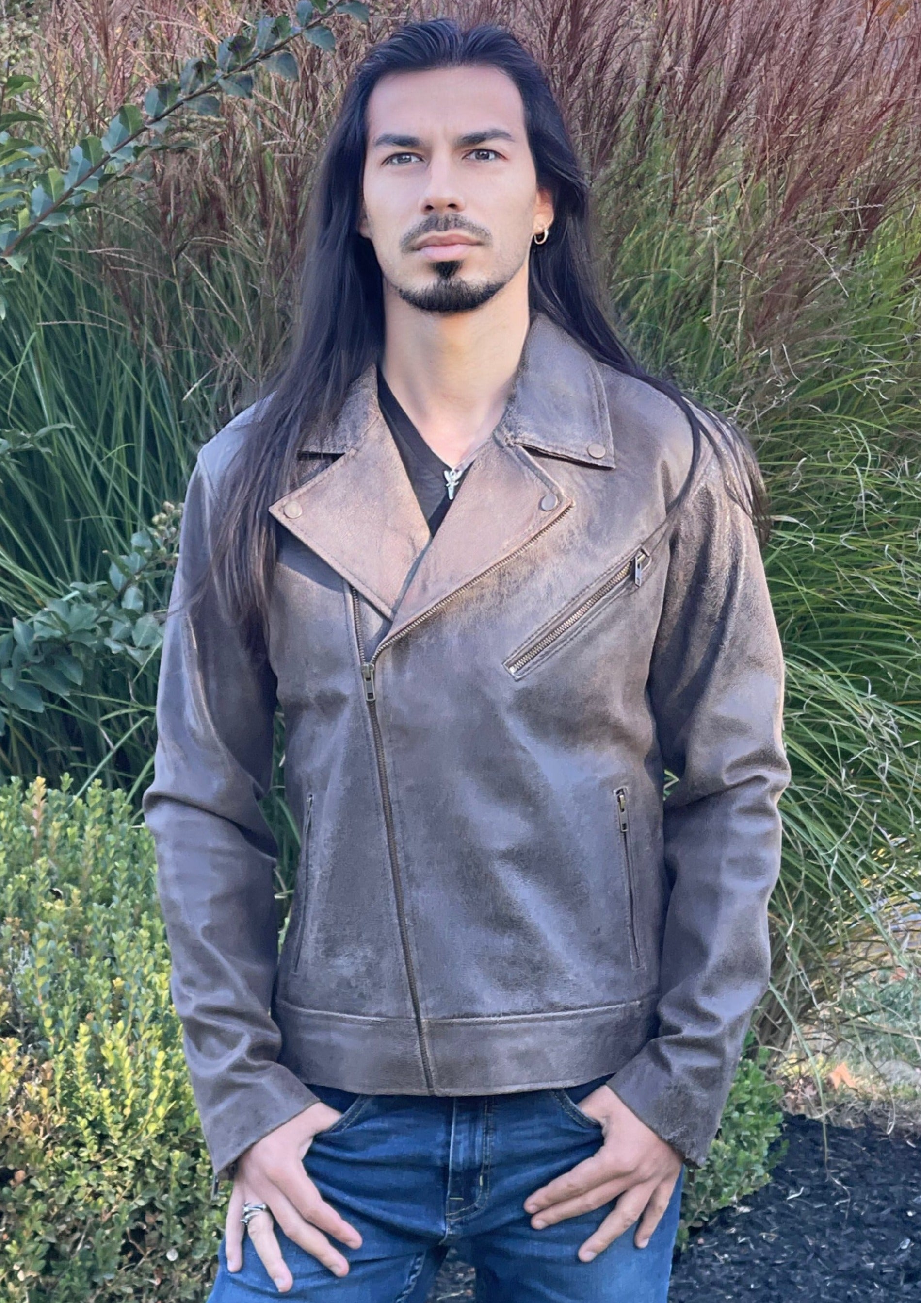 Vintage Leather Jacket ステアハイド 肉厚 TALON Vintage 60s 70s Oxblood Unbranded Talon Zipper Cafe Racer Leather