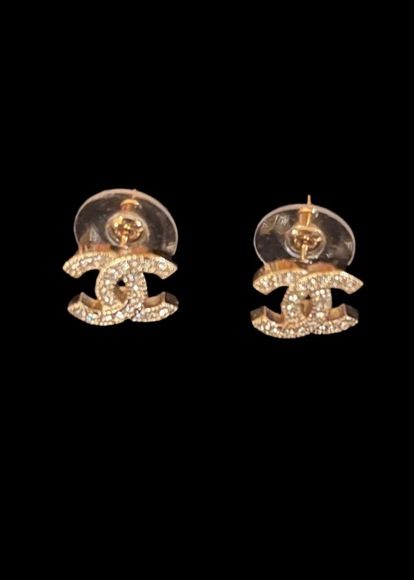 Julia Capri 18K Gold Plated Luxury Designers Letters Stud Earrings