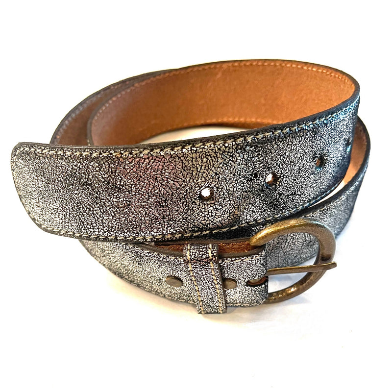 Angelina Silver Sparkle Buckle Belt