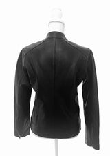 Emma Racer Black Leather Jacket
