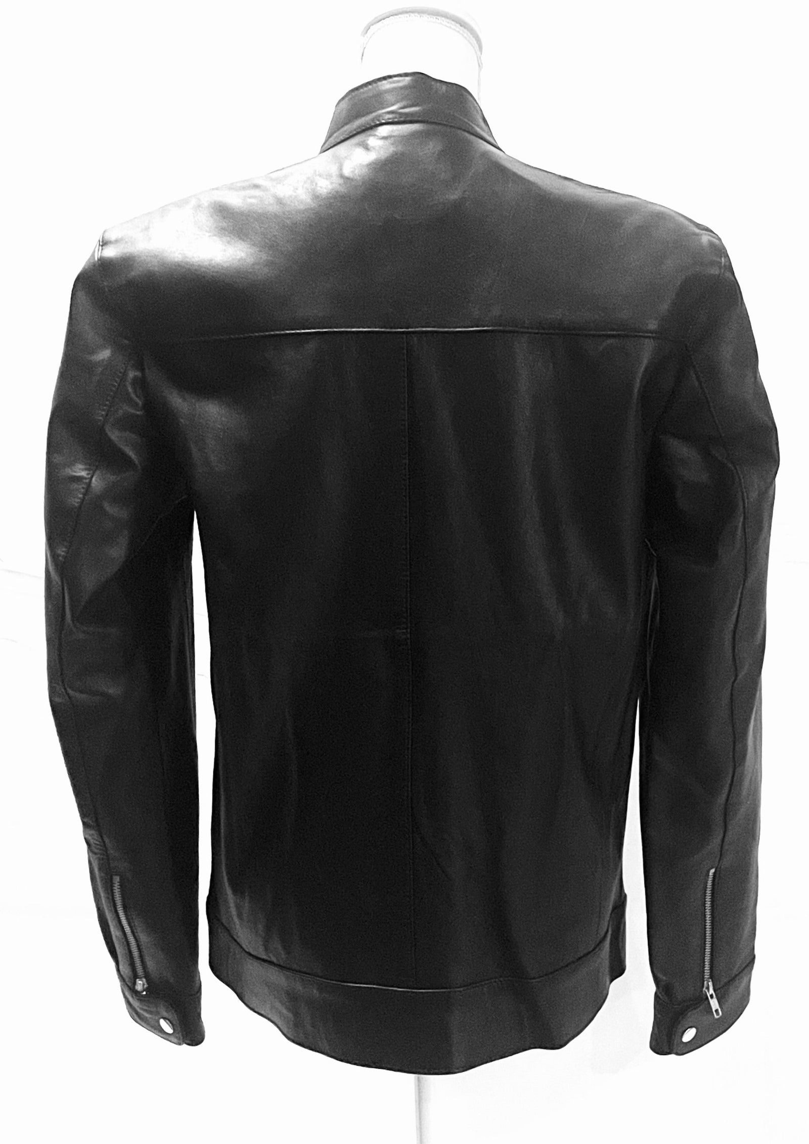 Julius Black Cafe' Racer Leather Jacket – La Pelle - Designer Leather Julius Black Cafe' Racer Leather Jacket – La Pelle - Designer Leather